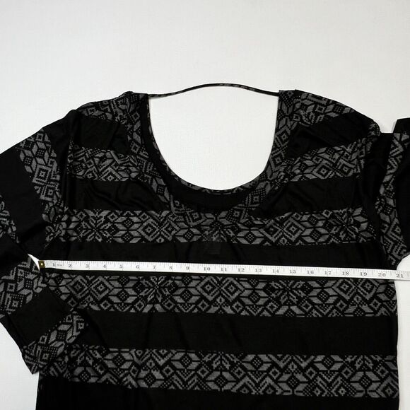Wet Seal Y2K Black Long Sleeve Round Neck Top Size Large Whimsigoth Tribal - Picture 6 of 9